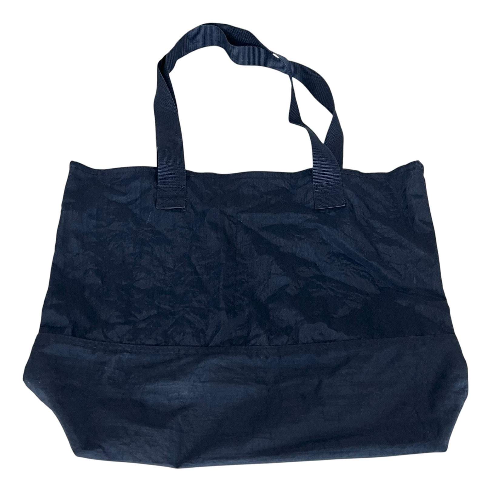 Eddie Bauer Nylon Tote Shoulder Bag Navy Blue Open Top Lightweight