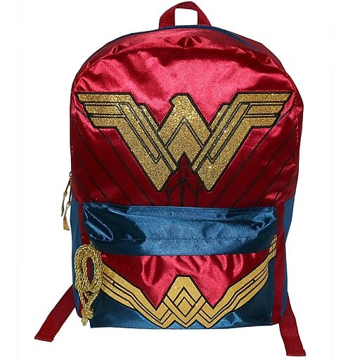 New DC Comics Wonder Woman backpack Glittery Satin Sheen