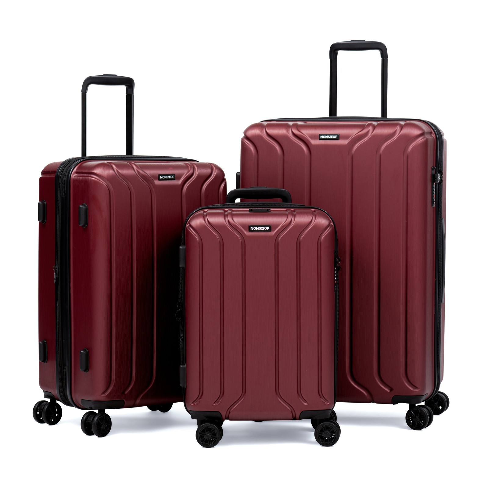 NONSTOP NEW YORK Luggage Expandable Spinner Wheels Travel Suitcase 3 Piece U37