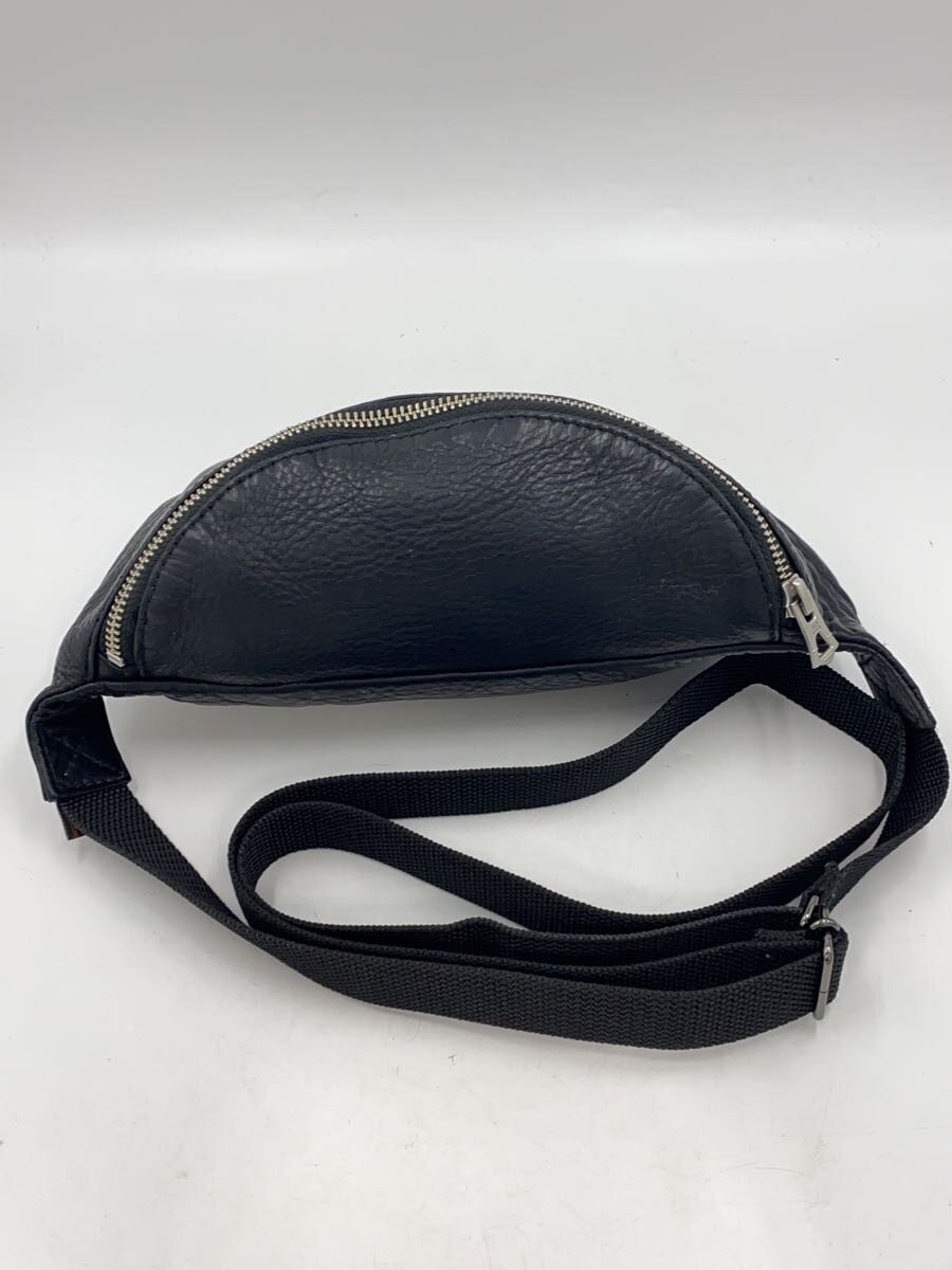 MR.OLIVE Waist Bag, Leather, Black, Plain
