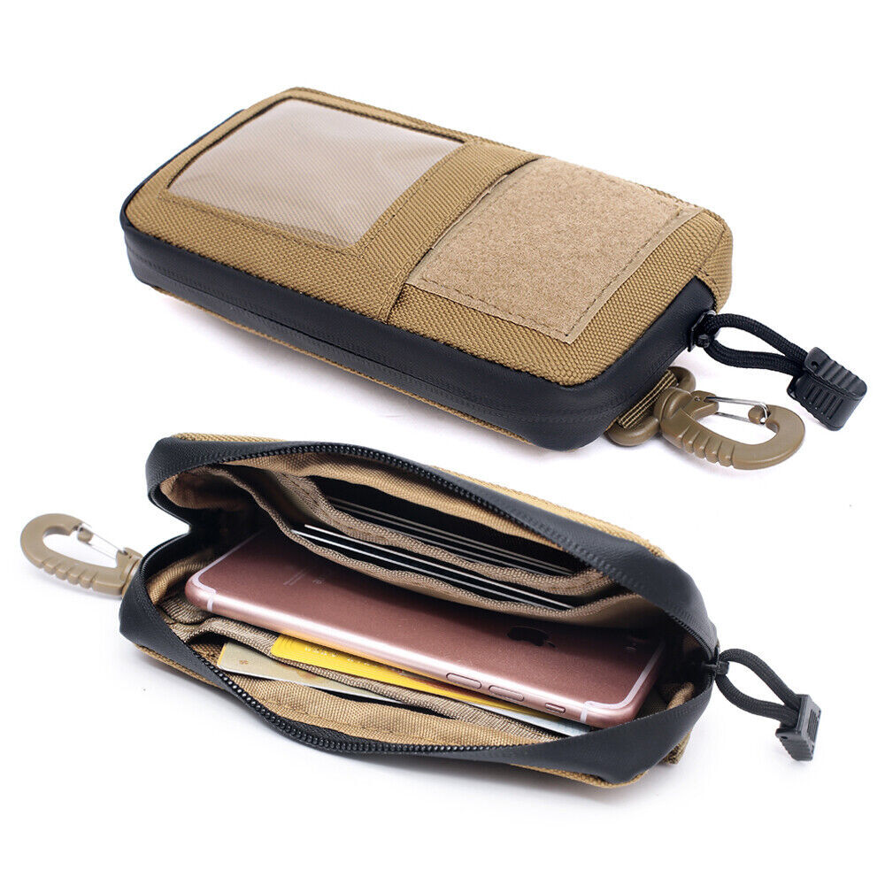 Tactical Molle EDC Pouch Small Organizer Waist Bag ID Card Holder Phone Wallet