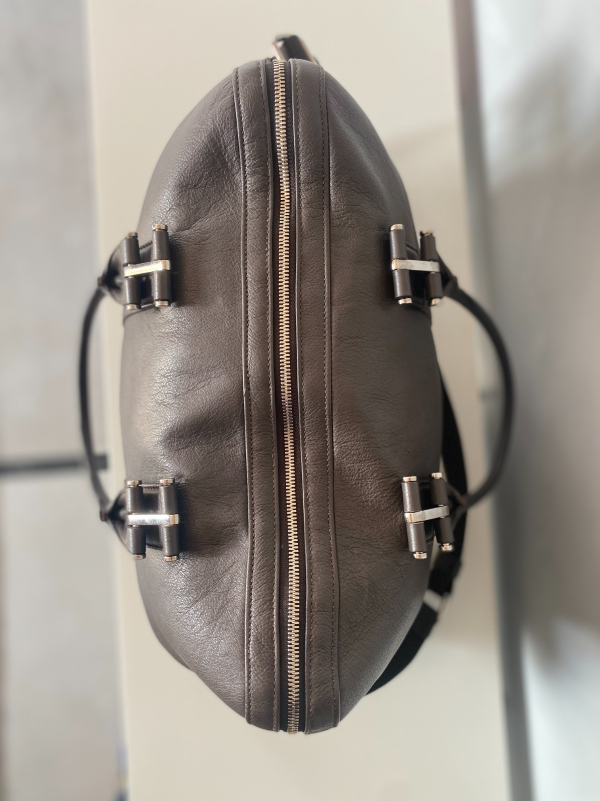 New Leather Testoni Brown Weekender Bag Italian Luxury Travel Duffel NWT