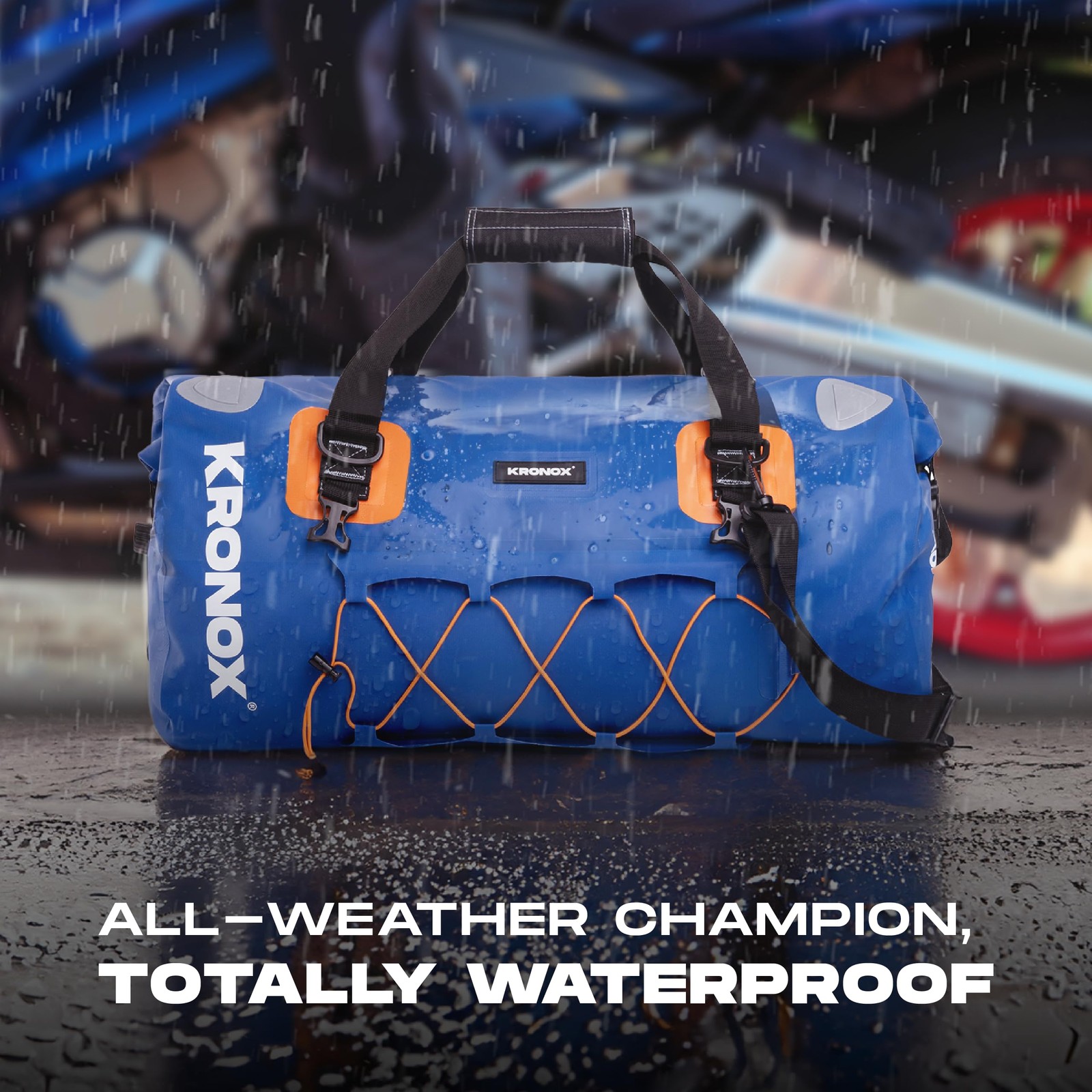 Waterproof Duffel Bag for Men & Women – Large Motorcycle Duffle Bag – Heavy D…