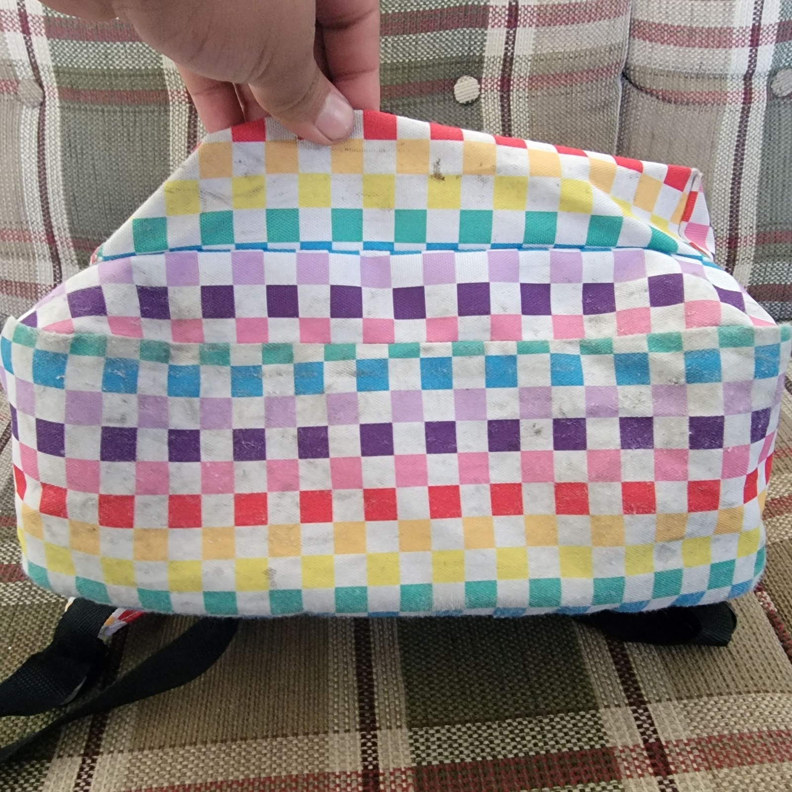 VANS Old Skool III Rainbow Checkerboard Backpack Casual School Outdoors
