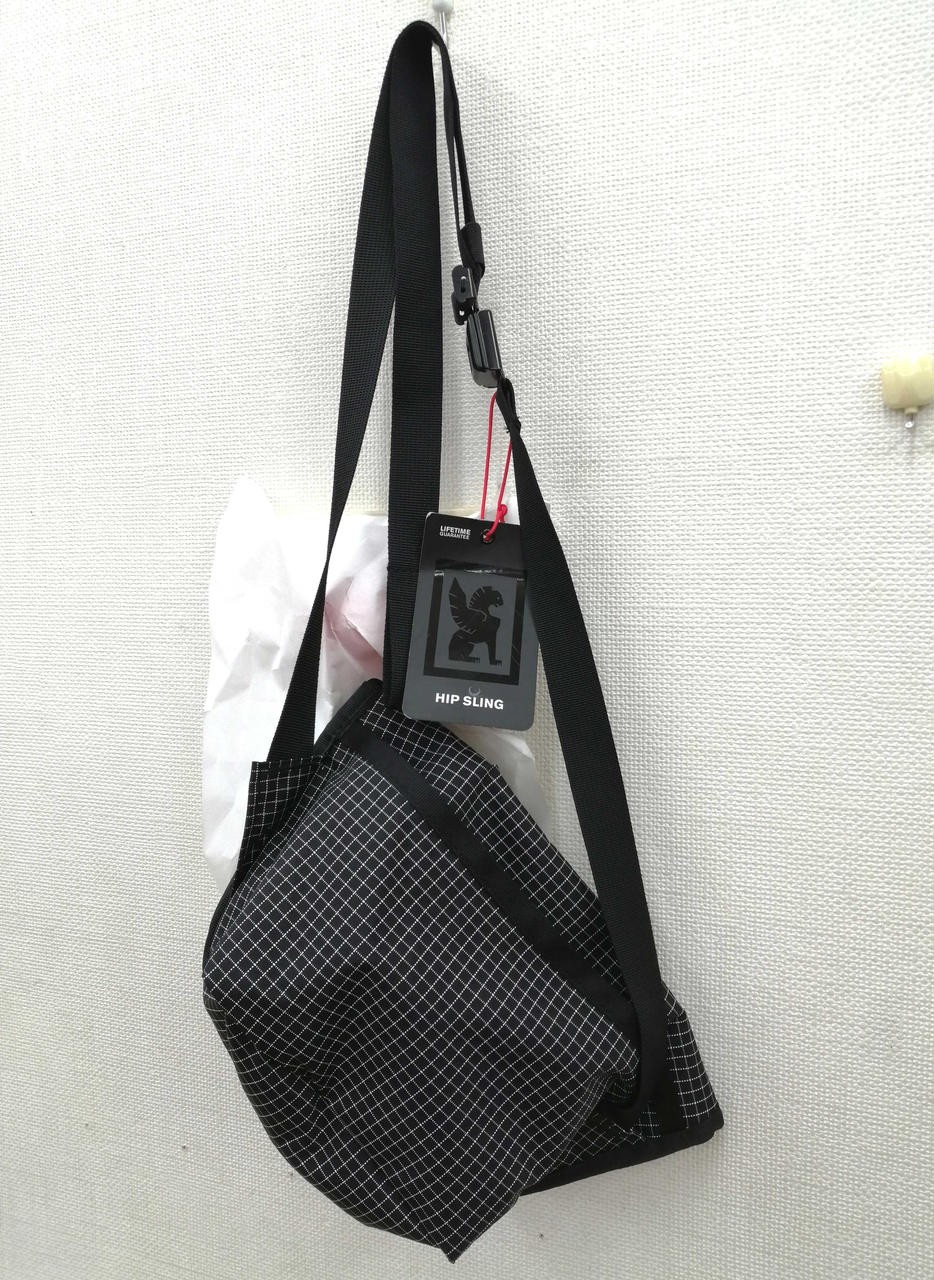 CHROME Box Check Black/White Nylon Messenger Bag