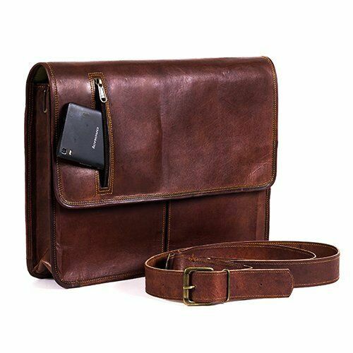 Men’s Genuine Leather Vintage Laptop Messenger Handmade Briefcase Bag Satchel