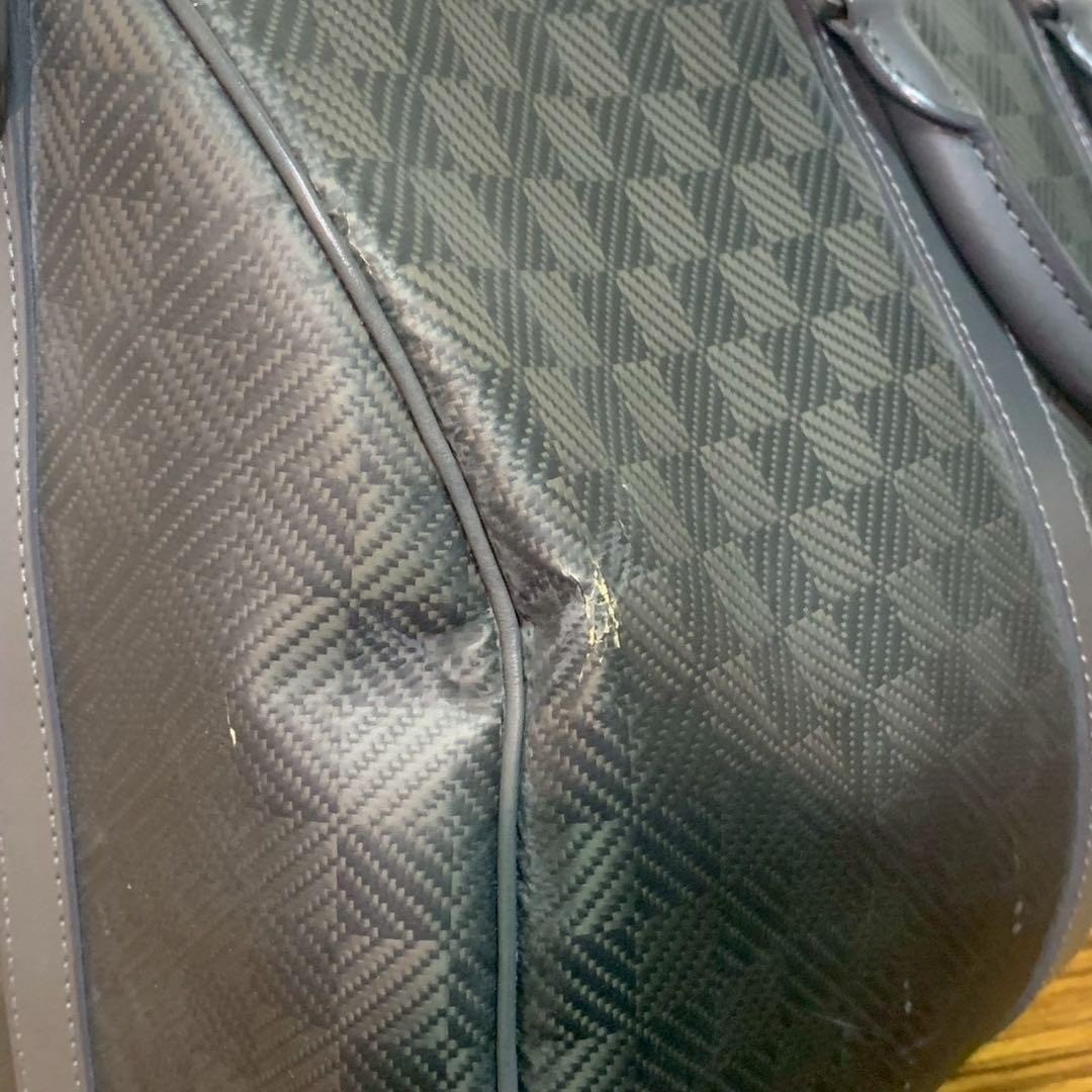 LOUIS VUITTON N41418 Damier Graphite Keepall Bandouliere 45 Bag Used