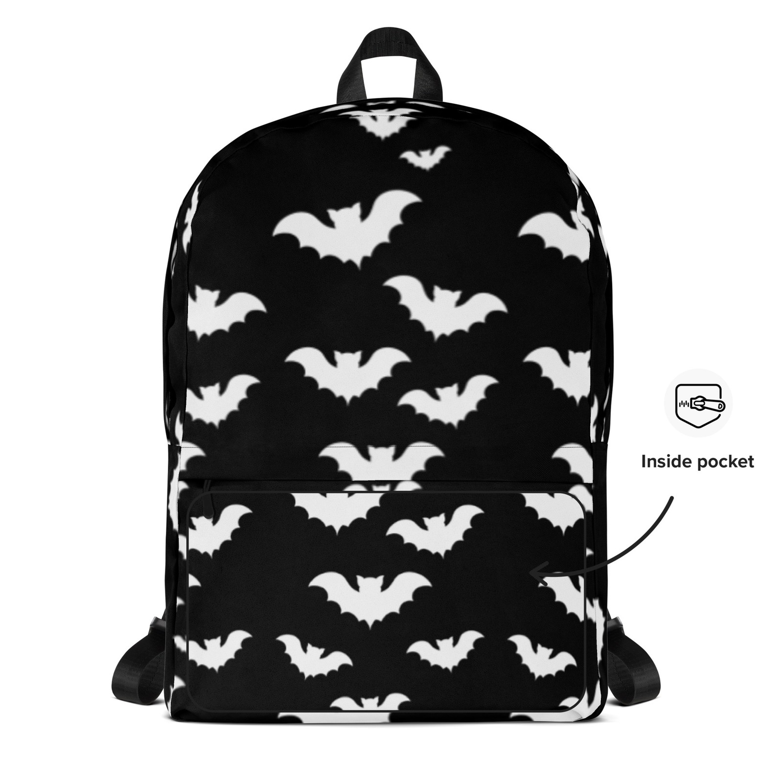 Halloween Vampire Bats Backpack Gothic Bat Print Bag Spooky Gift Horror