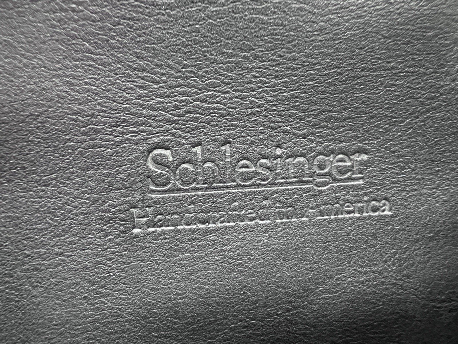 Schlesinger SADDLE BLACK LEATHER LAPTOP SHOULDER BAG~No Shoulder Strap Zip Top