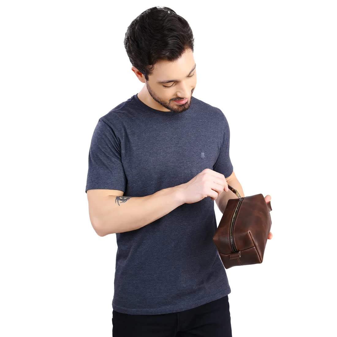Luxe-Range Personalized Medium; X-Large, Dark Brown, Light Blue, Black