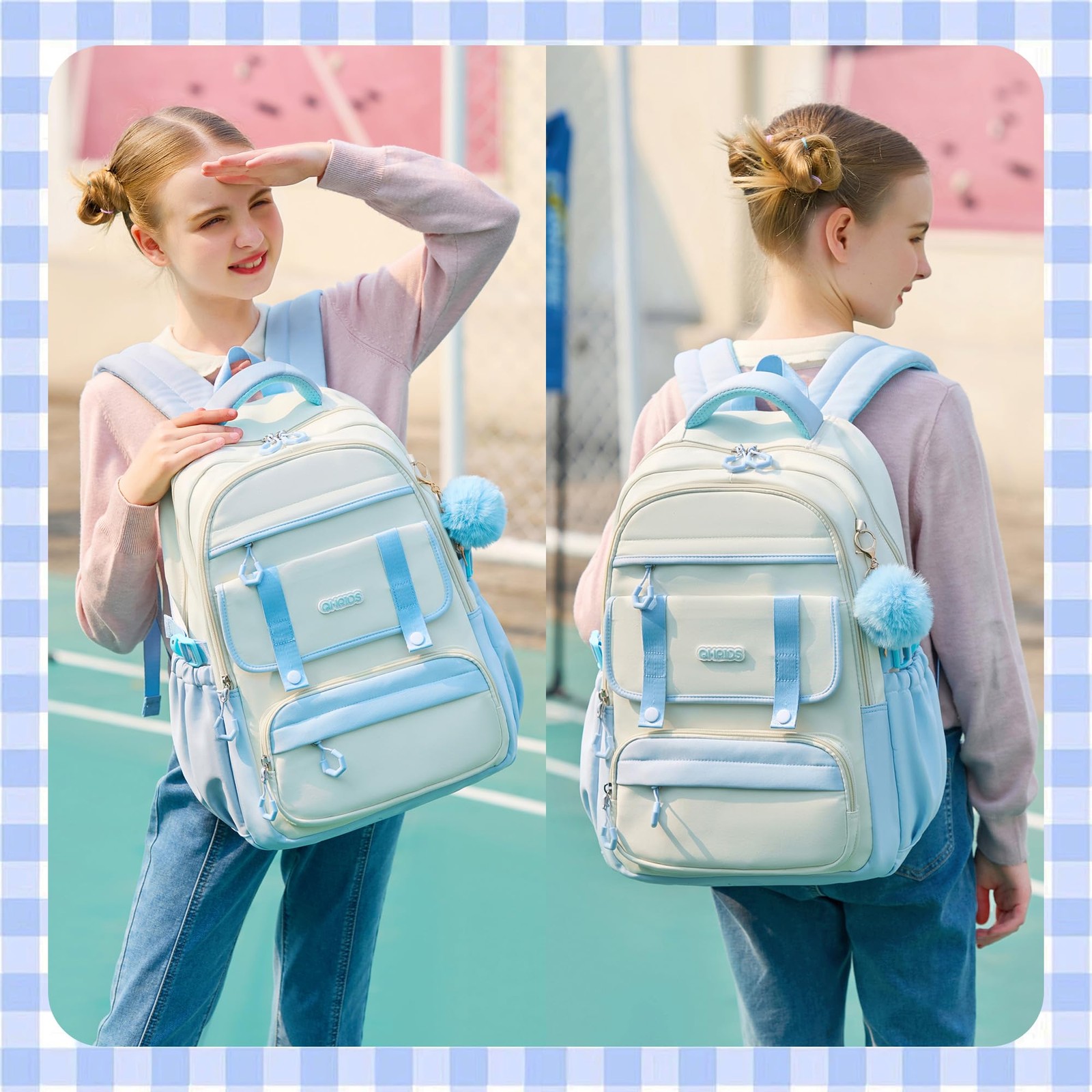 School Backpack for Girls, Laptop Backpack 15.6 Inch Kids Elementary Middle H…