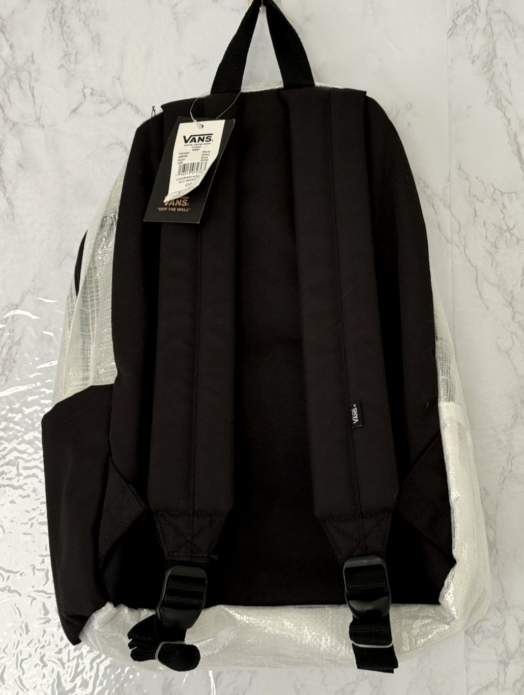 VANS OLD SKOOL IIIl Transparent Pearl – See Thru – Clear Burlap Backpack New