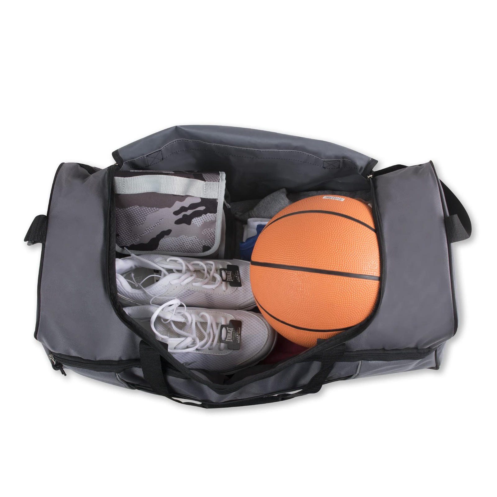60 Liter, 26 Inch Duffle Bag â€“ Heavy Duty Extra Large Sports Gym Grey