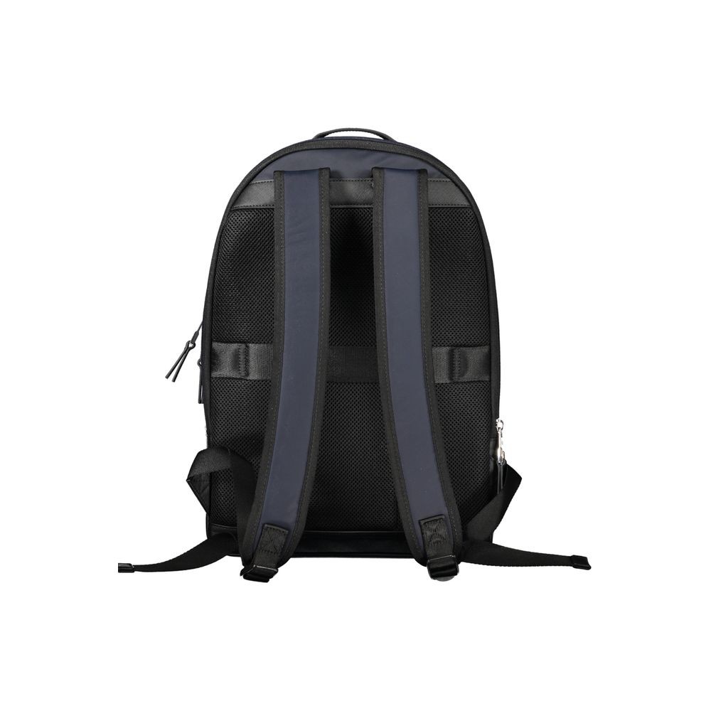 Tommy Hilfiger Blue Recycled Polyester Men Backpack 100% Authentic