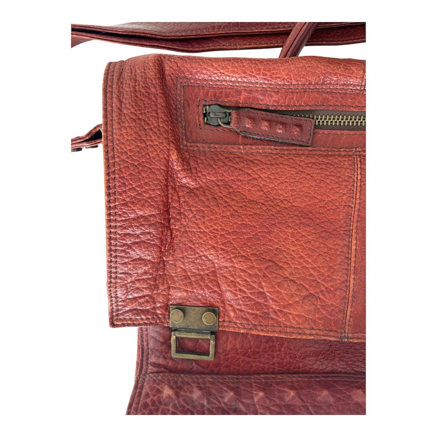 DIESEL Full Leather Messenger Bag Medieval Armour Archive Industrial Y2K 00s