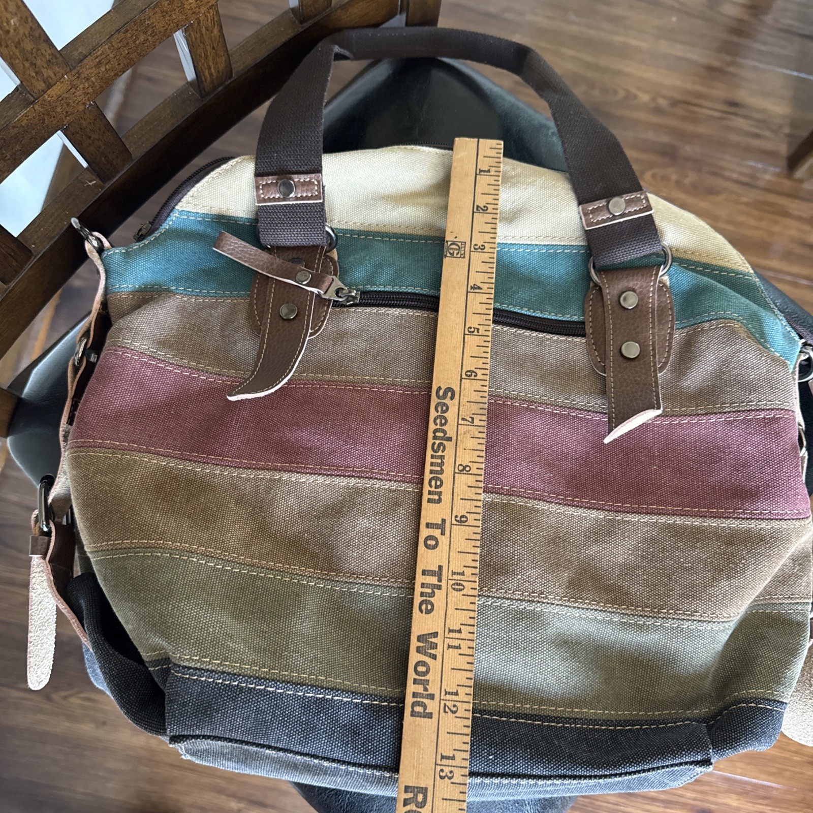 Canvas Natural Material Retro Messenger Tablet Travel Bag Manjianghong Unisex