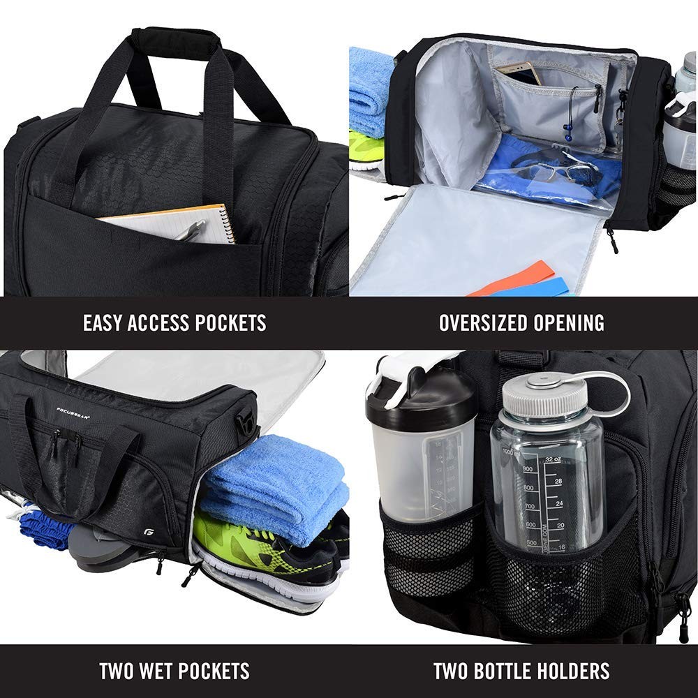 Ultimate Gym Bag 2.0 – Durable Duffel with 10 Compartments Water-Resistant Pouch