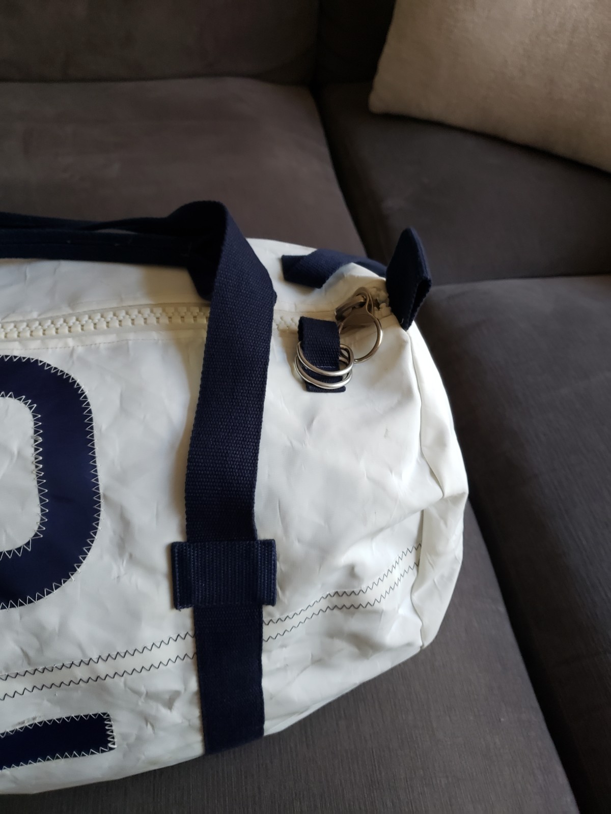 Quba Sails Sailcloth Barrel LARGE Duffle Bag RARE! Cutty Sark Scotch Whiskey