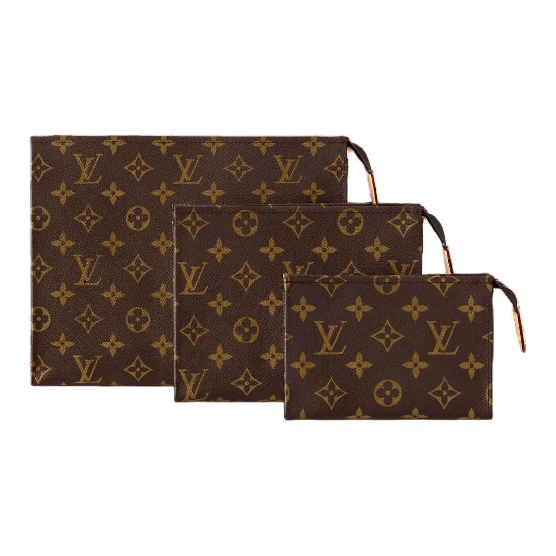 LOUIS VUITTON Trio Men’s 3-in-1 Clutch Bag Men’s Brown 9.8×2.1×7.8 in
