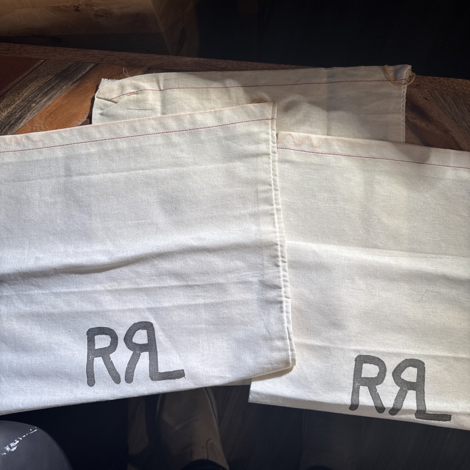 RRL Double RL Drawstring & Paper bags, Vintage Garment Tags Separately Or As Lot