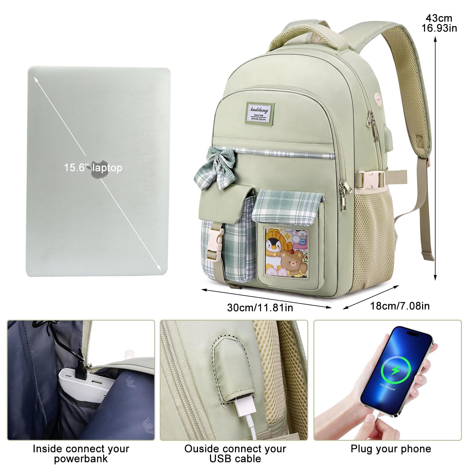 School Backpack Girl Kids Bookbag Middle High Laptop Women Mochila Ninas