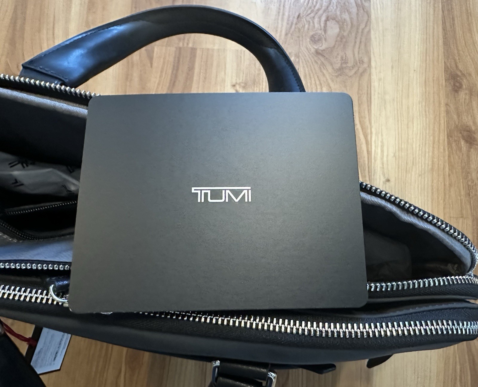 Tumi Thornberry Triple Compartment Brief Laptop Business Bag with Trolley Sleeve