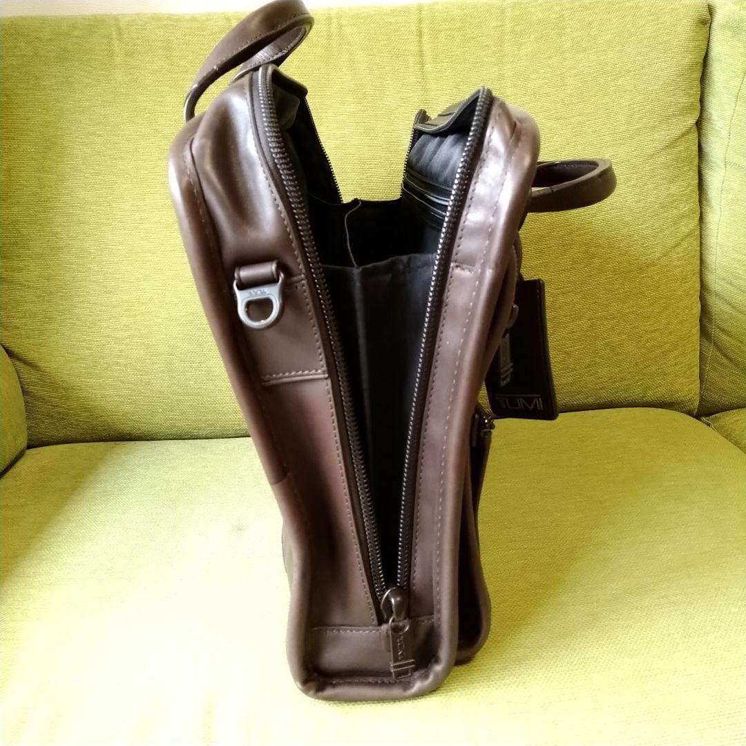 TUMI Genuine Leather Business Bag Brown 32.5cm x 42cm x 12cm