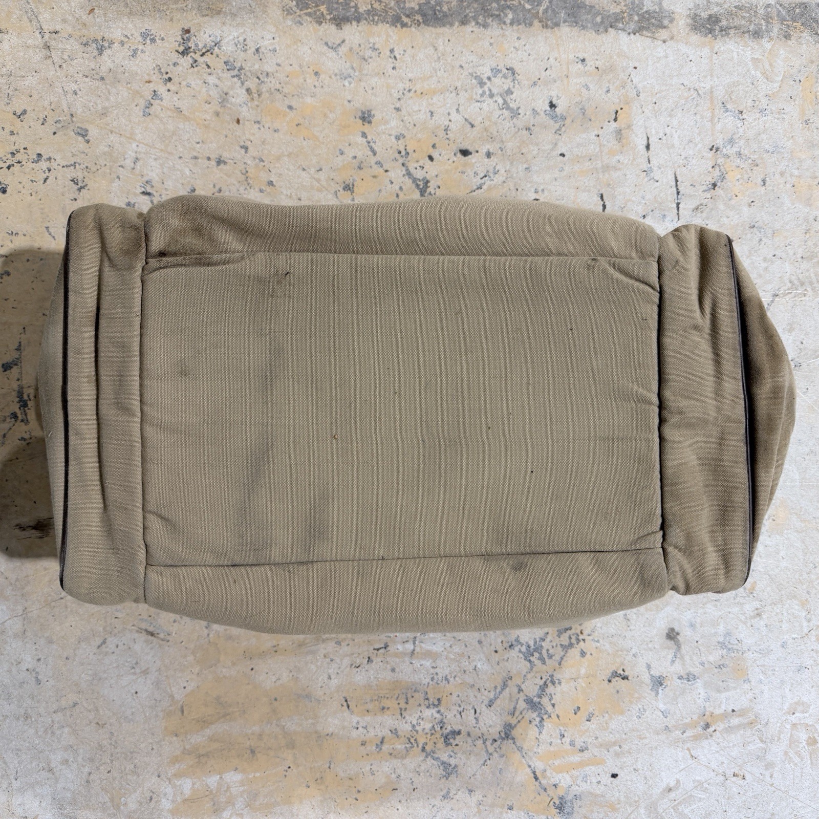 Vintage Ford Eddie Bauer Canvas & Leather Trim Duffle Bag 19 x 12 x 11