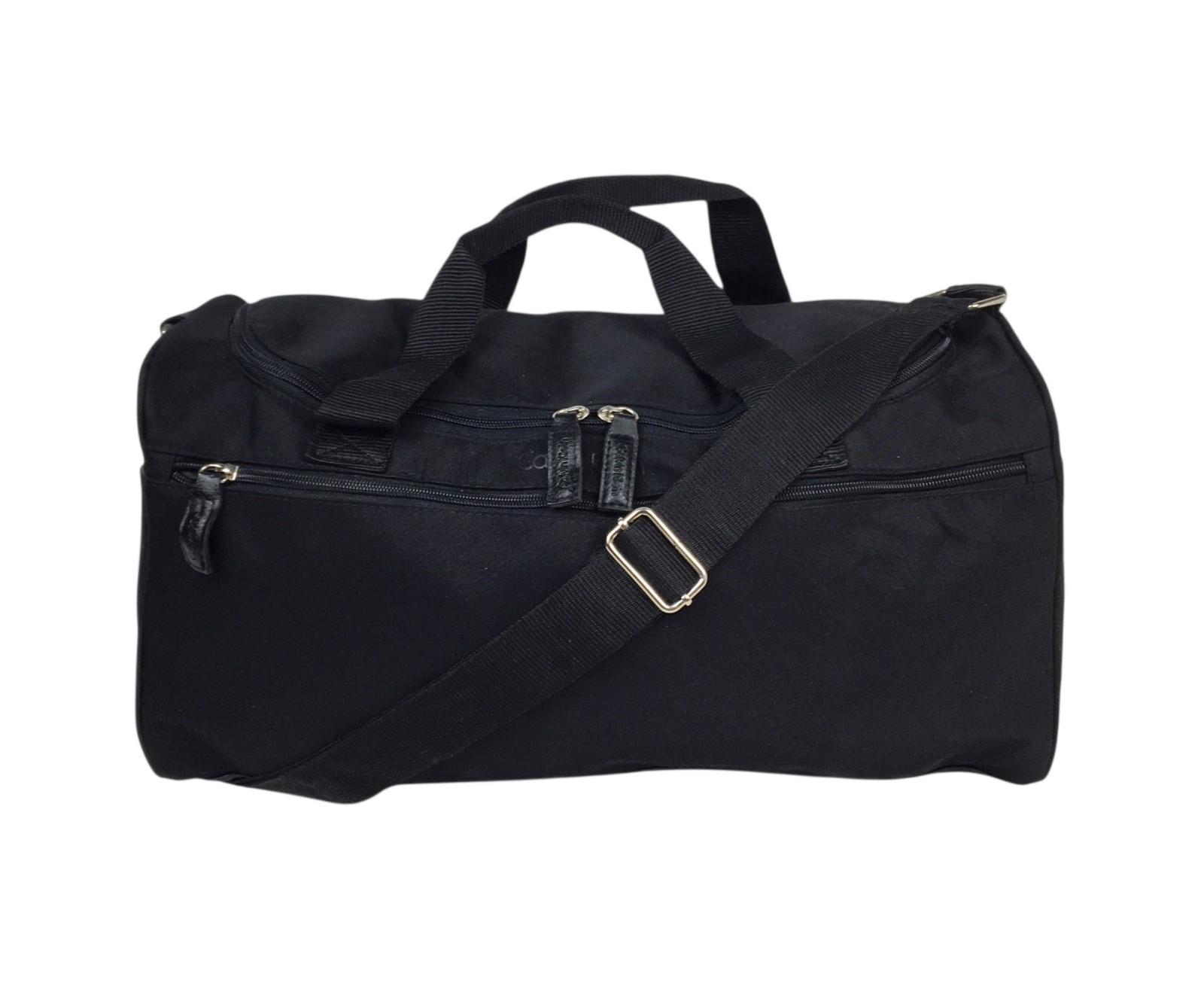 Calvin Klein Black Duffel Bag Carry On Overnight Shoulder Strap 18” Gym Luggage