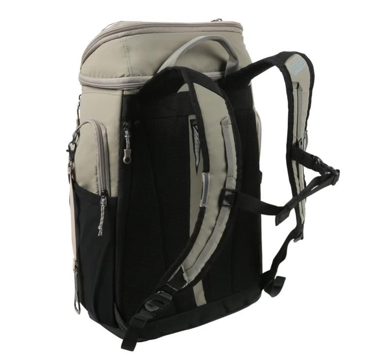 Titan PRO Backpack Cooler Taupe 26-Can Ice Walls Pockets Insulated Compartments