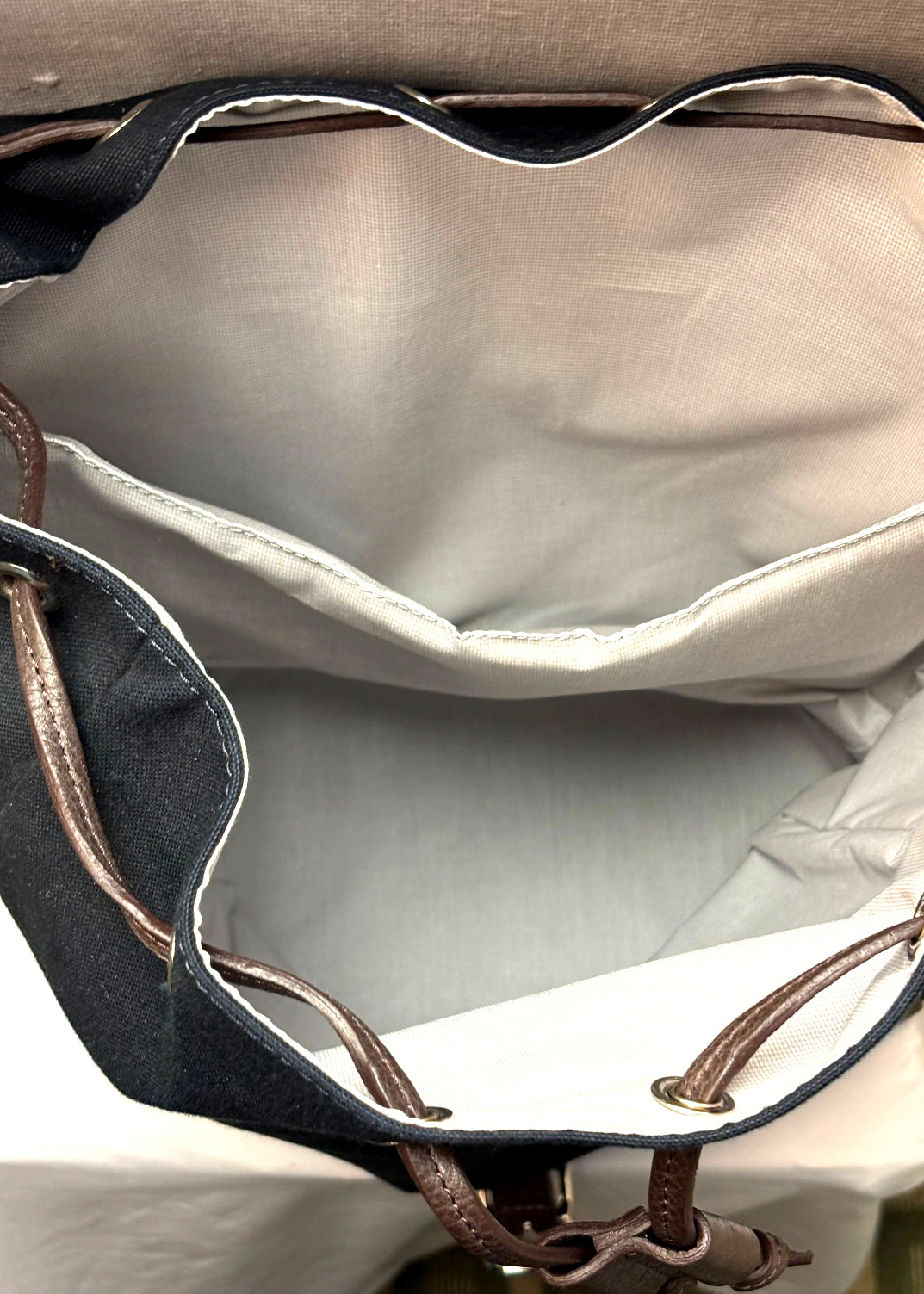 $355 New Daines & Hathaway Ventile Canvas Leather Backpack Navy Ventile DUFFLE