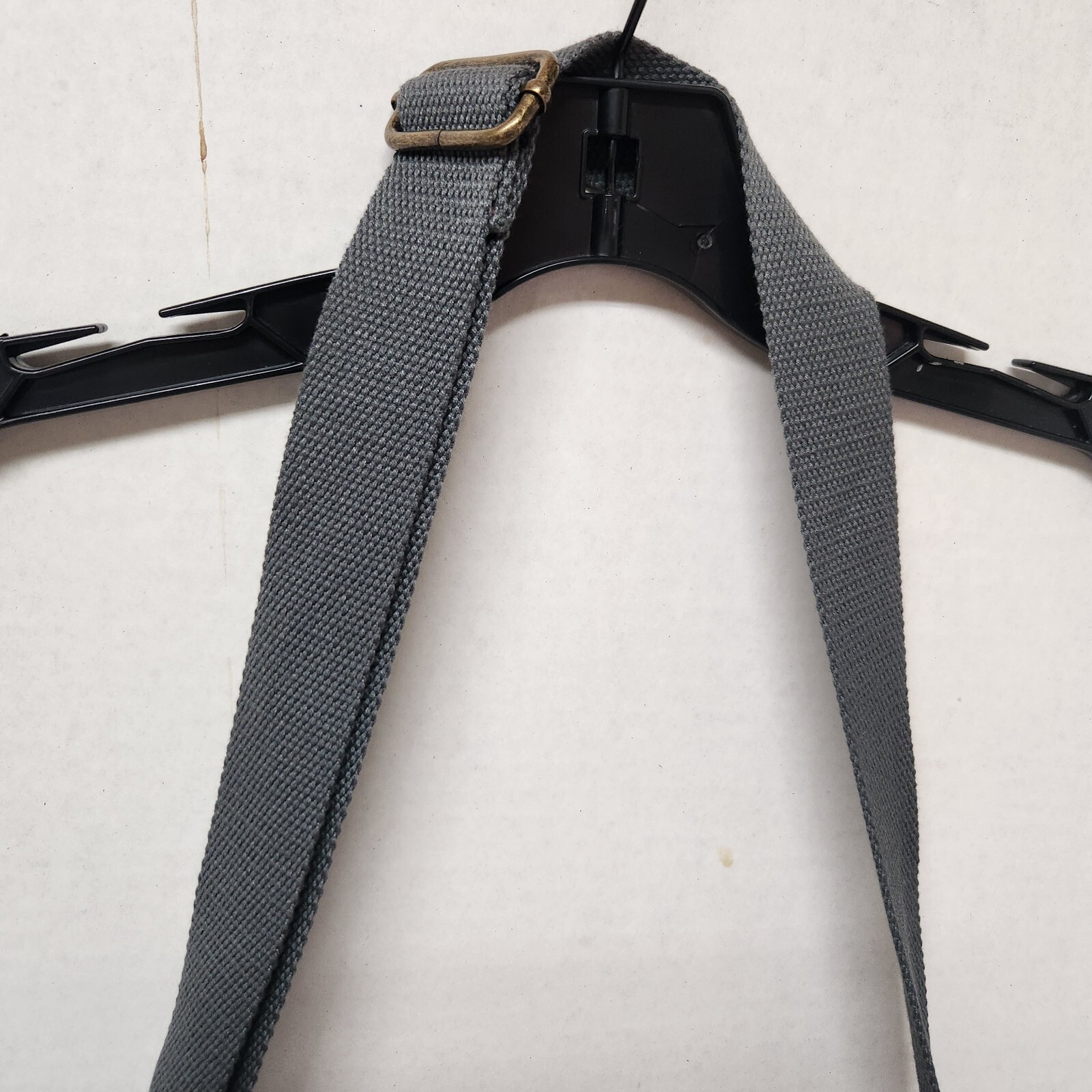 Augur Messenger Bag Leather Canvas Shoulder Crossbody Purse Grey #9088