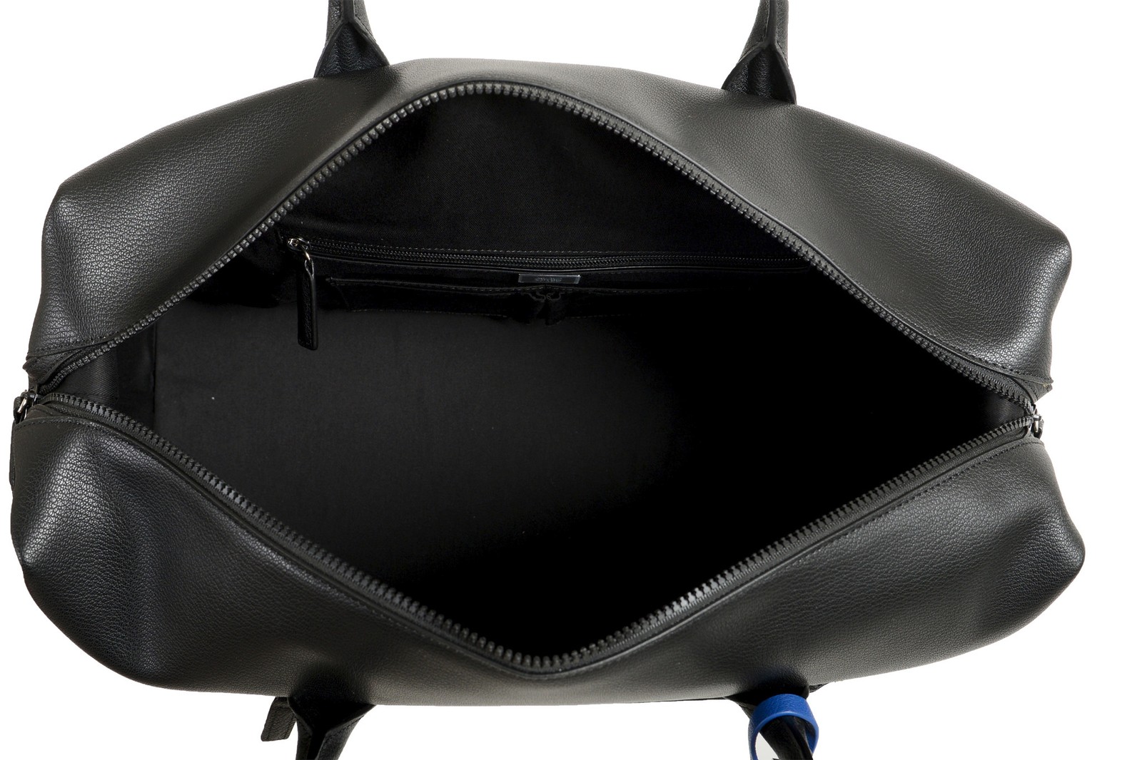 Cavalli Class Unisex Black Leather Duffel Travel Bag