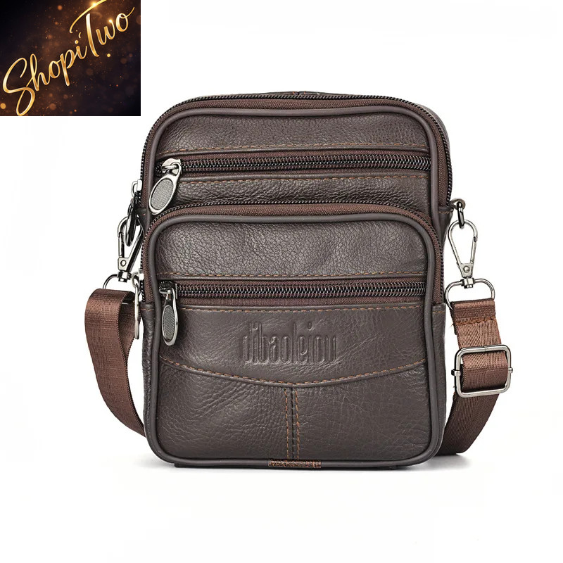 Men’s Genuine Leather Crossbody Bags, High Quality Tote Bag, Fashion Business