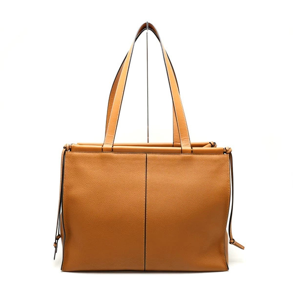 LOEWE cushion tote bag medium leather camel Used