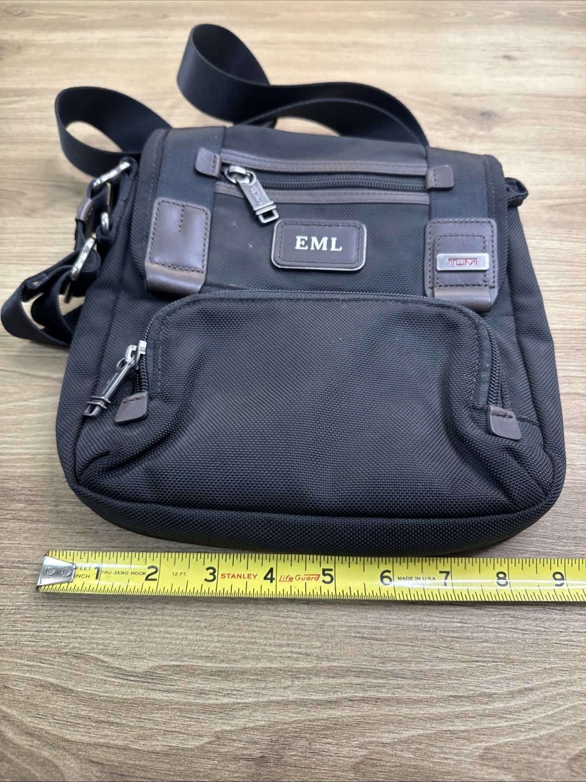 Tumi 22306HKH Alpha Bravo Barstow Crossbody Shoulder Bag Nylon Leather Magnetic