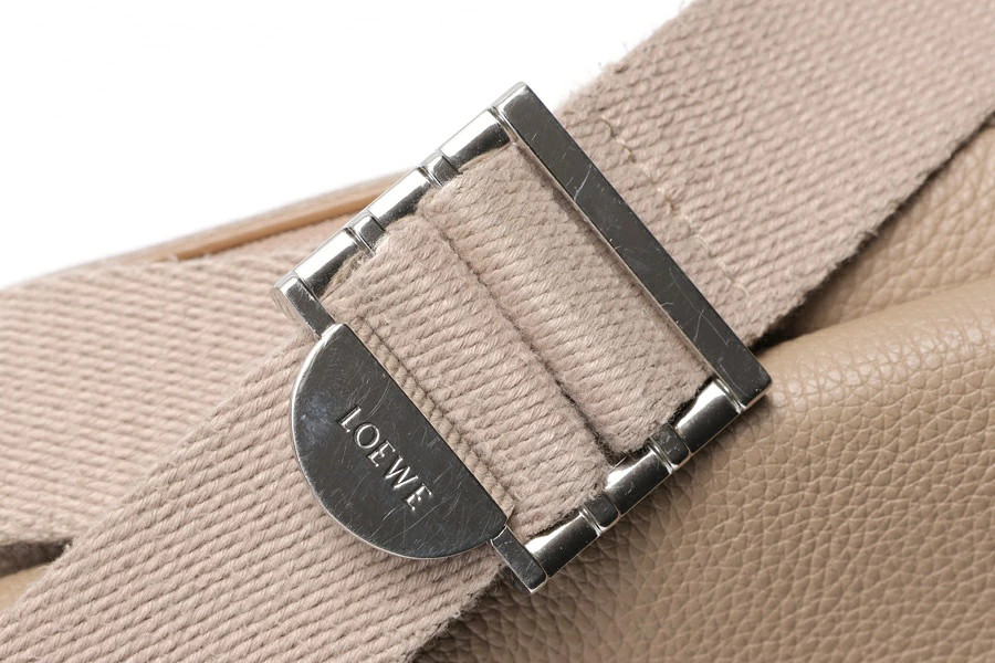 LOEWE Military Messenger Bag Shoulder Leather Beige Price Reduced