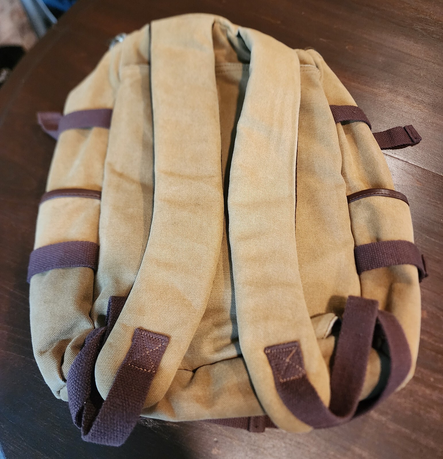 Kaukko Canvas Backpack Tan & Brown