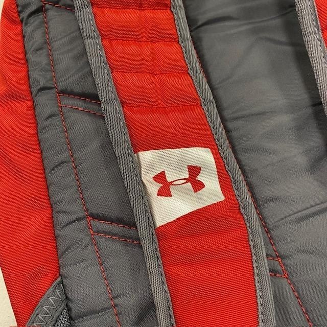 Under Armour Storm1 Backpack Red Gray HeatGear School Gym Sports Book Bag