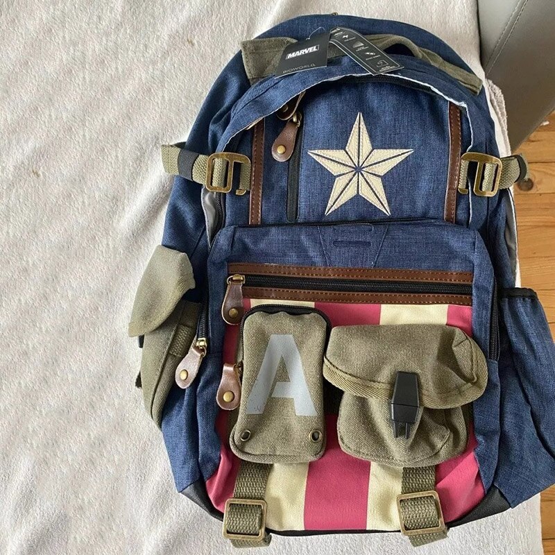 Disney- Avengers* Deadpool Batman Captain America Backpack Schoolbag Laptop Bag