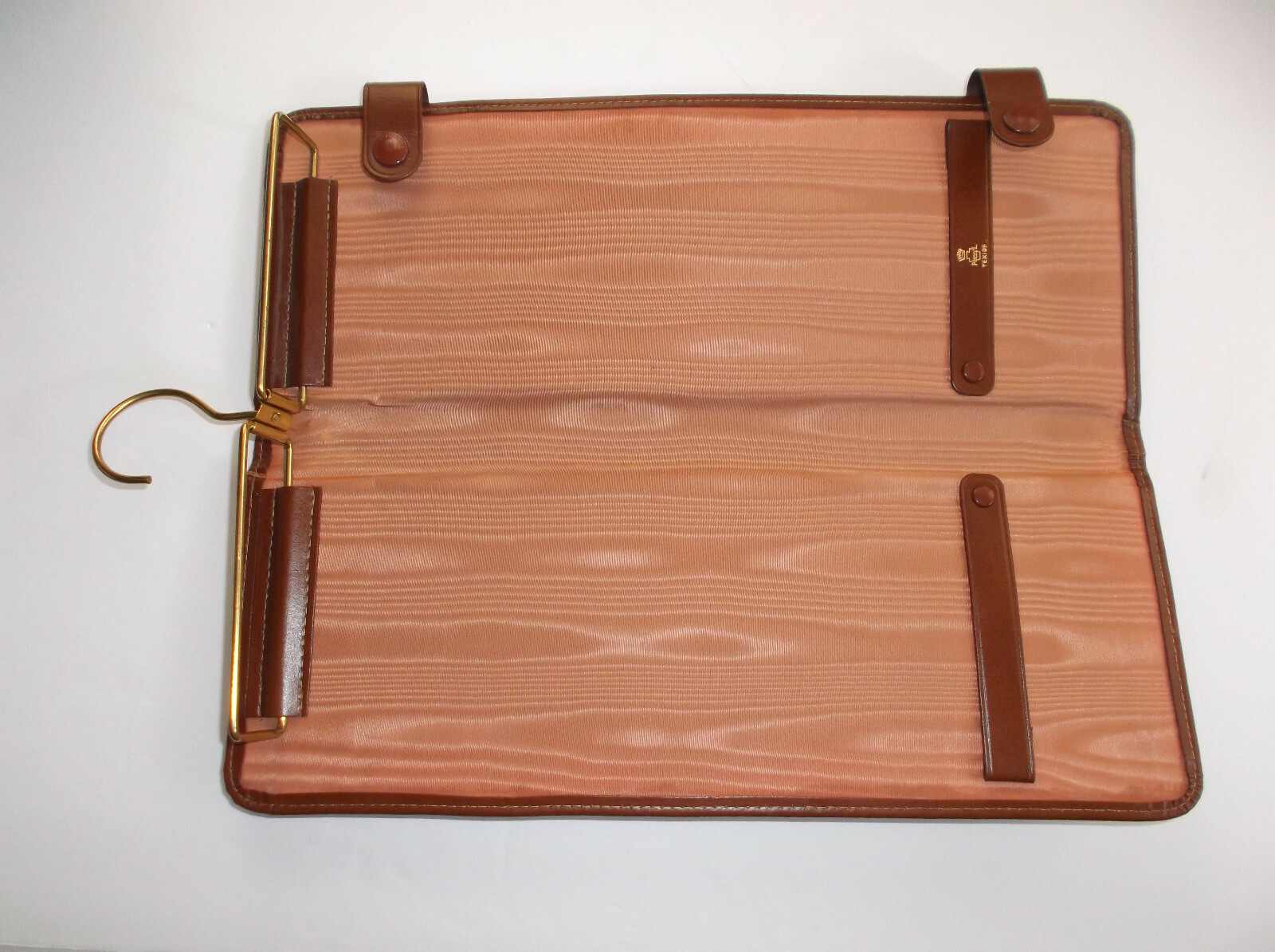 Vintage TIE VALET Texide Travel Case by Penn L Monogrammed FJR 15×6 Inches