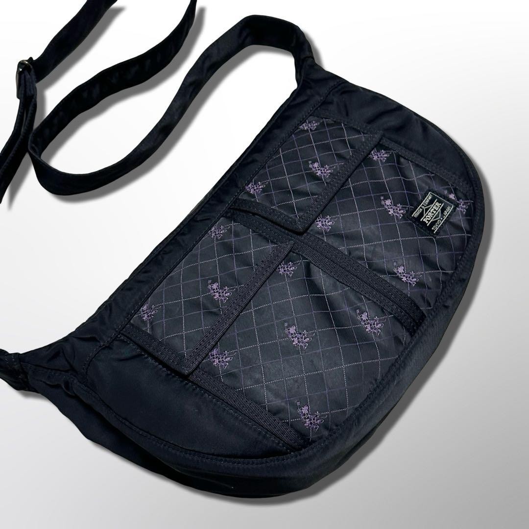 PORTER x Disney Tanker Shoulder Bag Black Limited Edition 19×32 cm Genuine