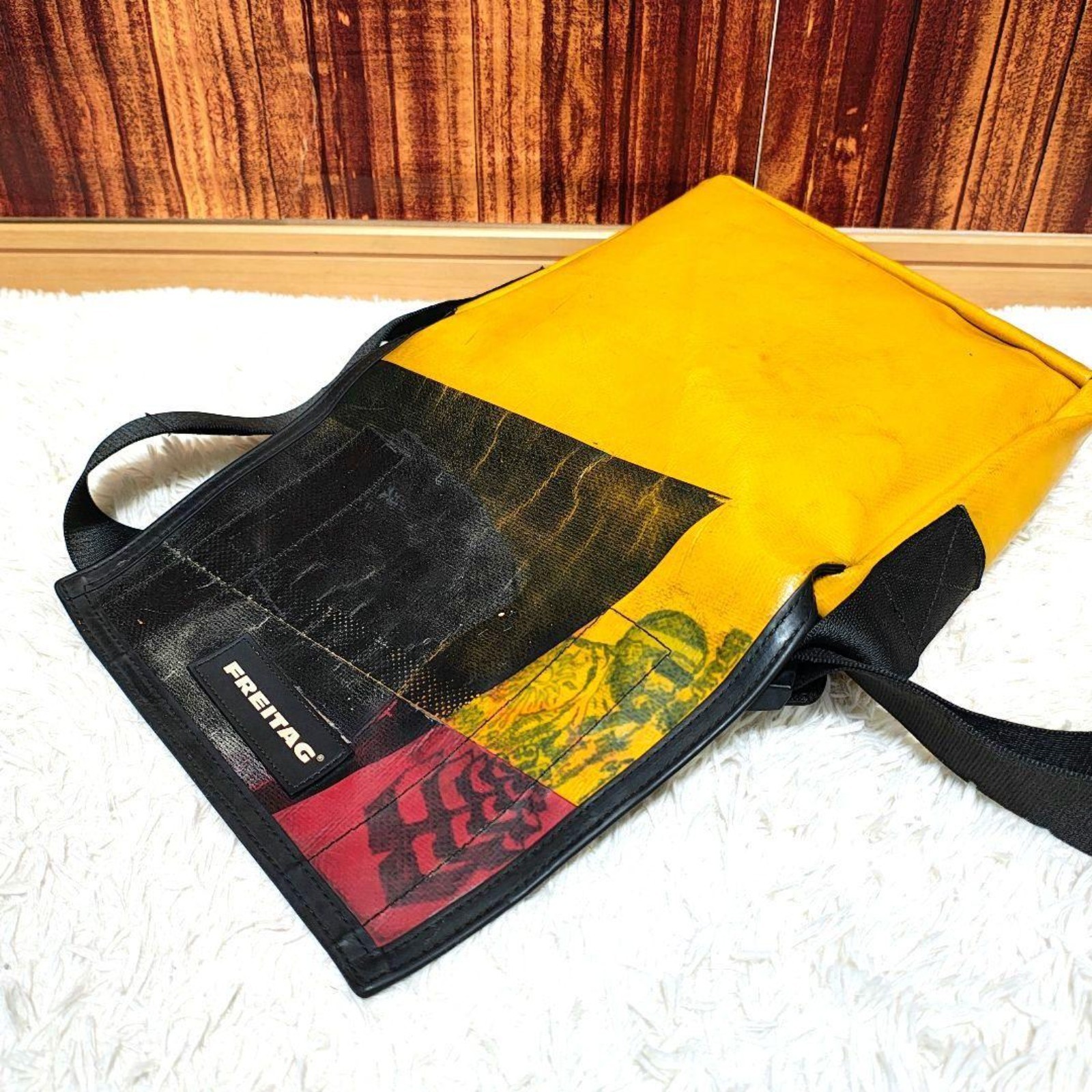 FREITAG F11 LASSIE Messenger Shoulder Bag Yellow Black Red Unique Design Japan