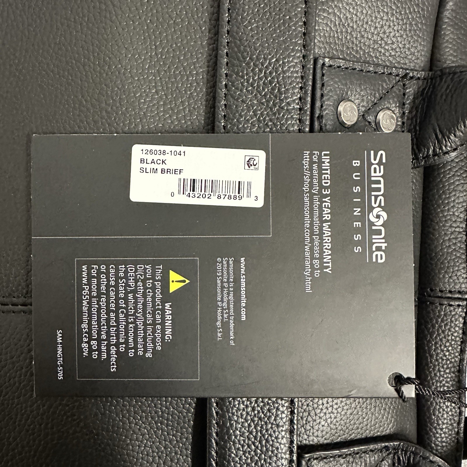 Samsonite Classic Leather Toploader Black 126038-1041