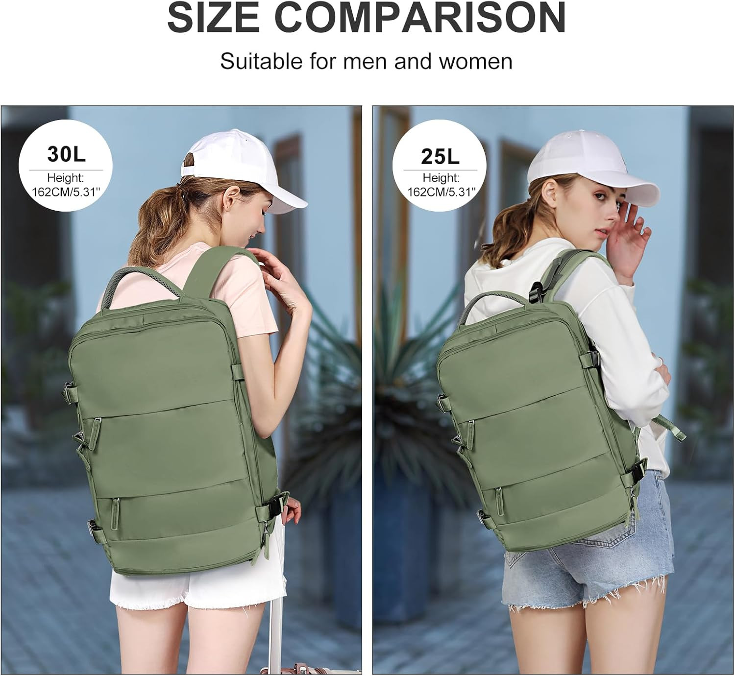 Coowoz Large Travel Backpack Flight Approved Waterproof Carry-On Daypack