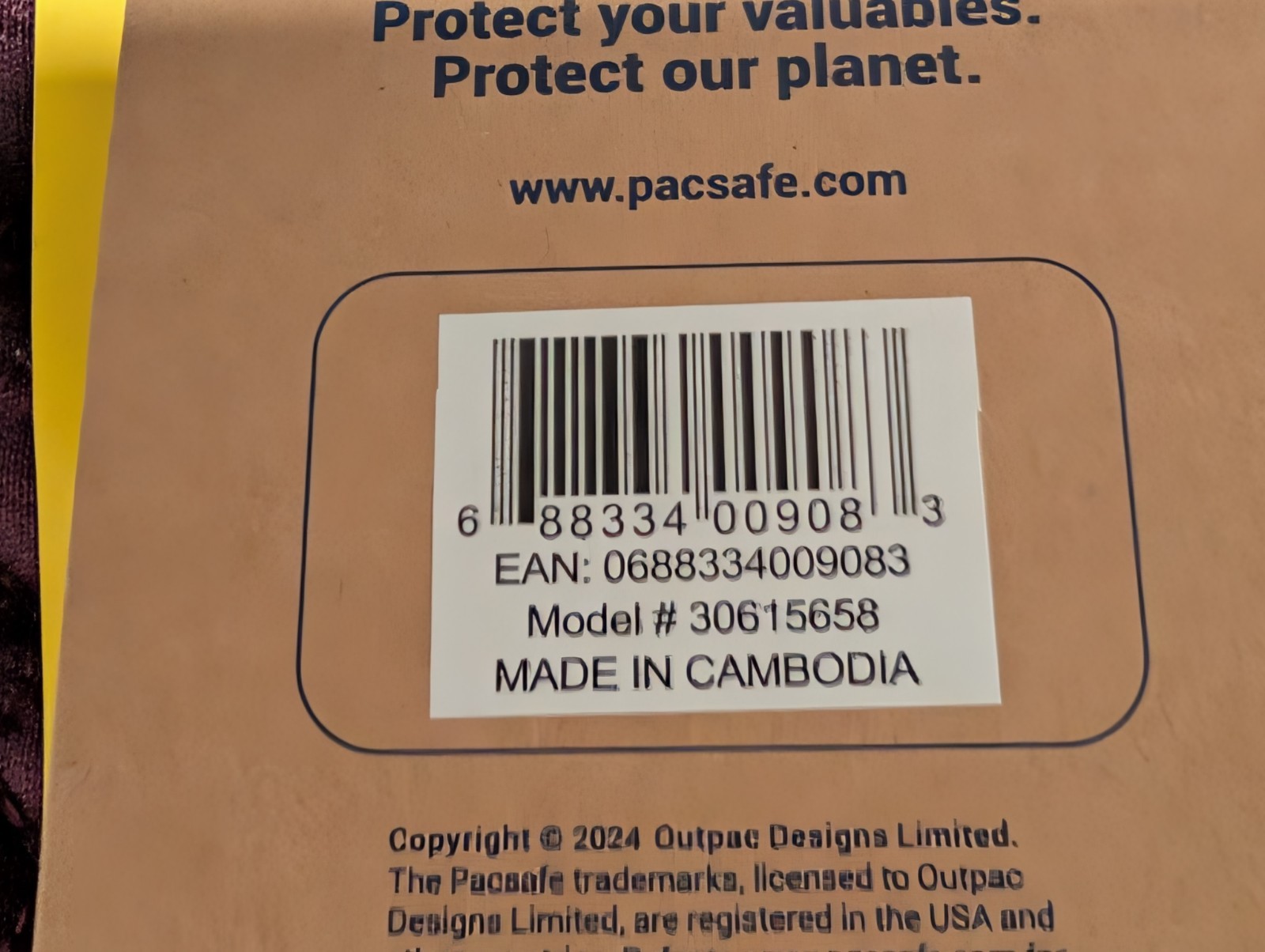 pacsafe v anti-theft action sling pac