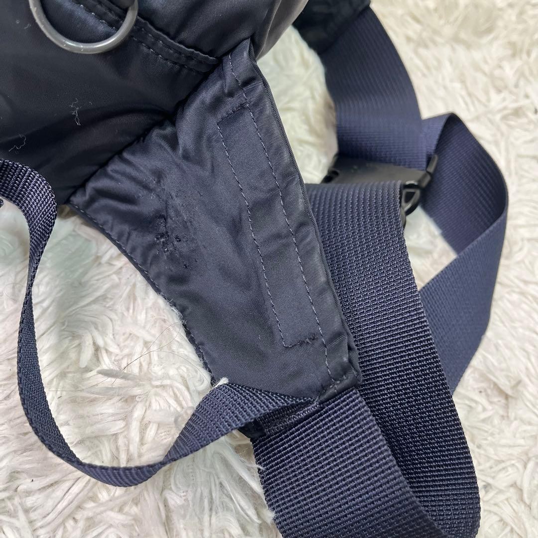 Authentic Yoshida Kaban PORTER Tanker Navy Body Bag 16cm x 30cm x 12cm Adjustabl