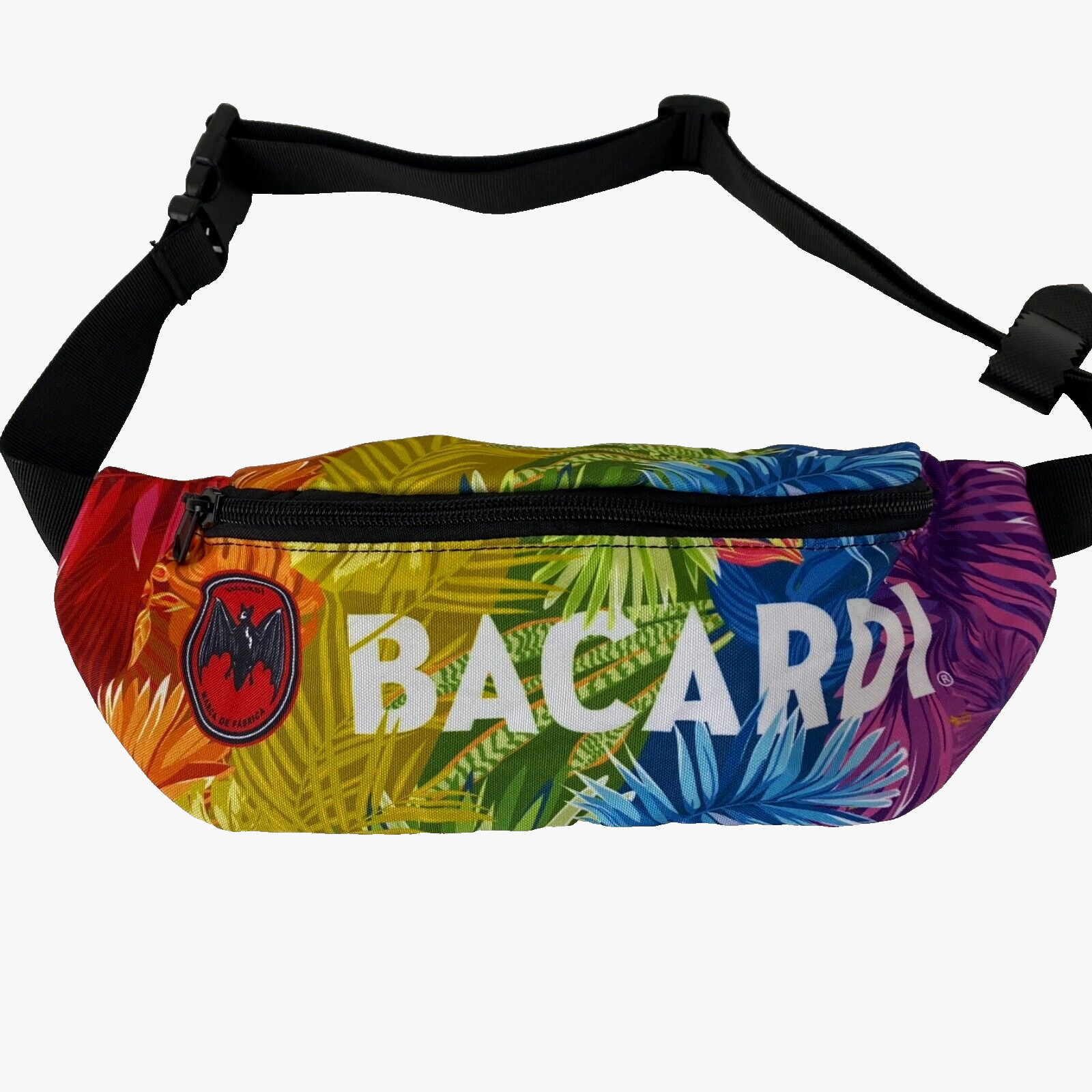 Bacardi Rum Fanny Pack Unisex One Size Rainbow Tropical Pride Waist Bag Adjustab