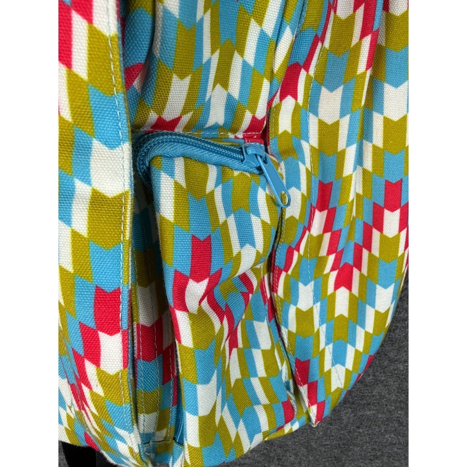 KAVU Garden Tile Sling Bag Backpack Geometric Print Multi Color Adjustable Strap