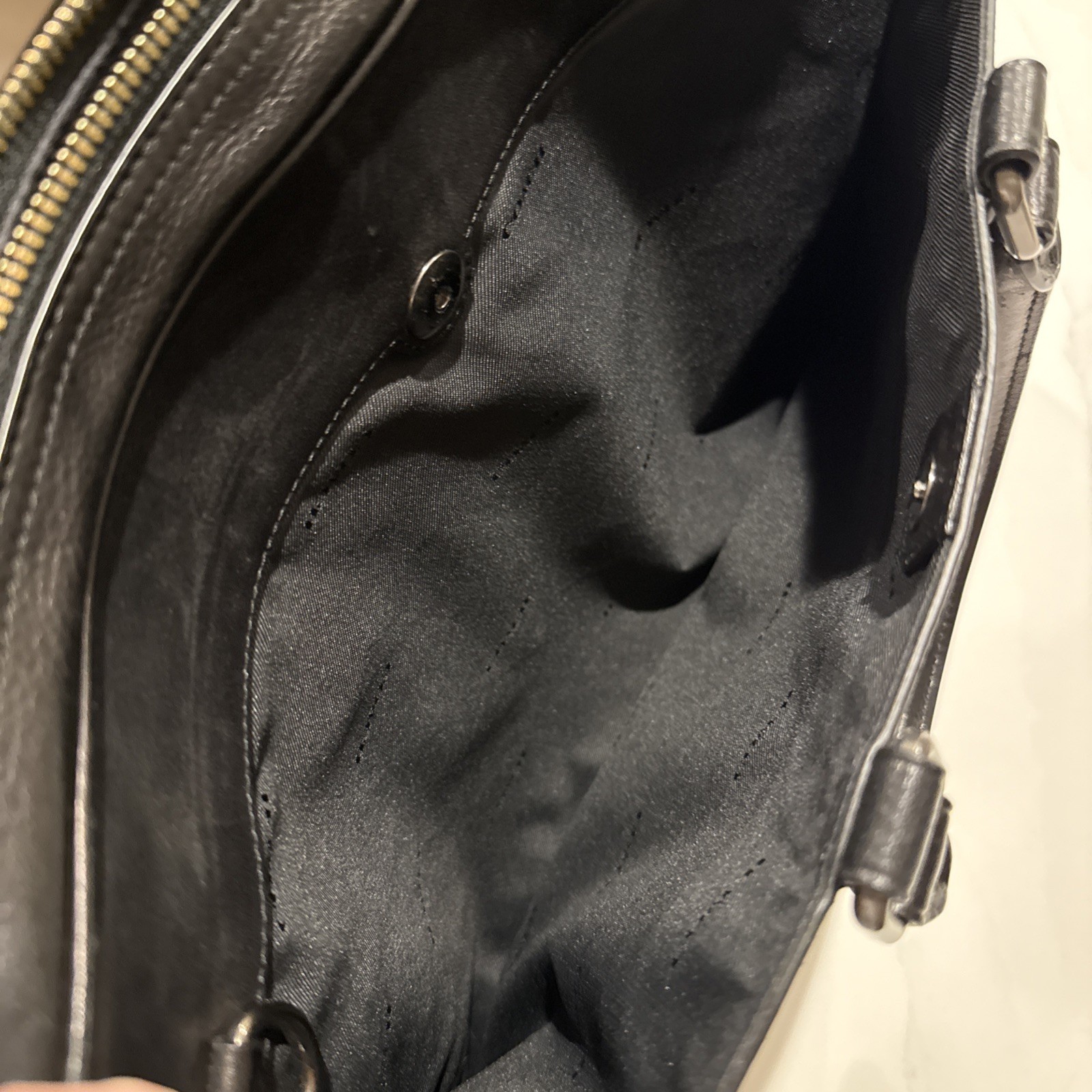 COACH Bag/Briefcase Men’s Leather Black 24776 Metropolitan Slim Vintage